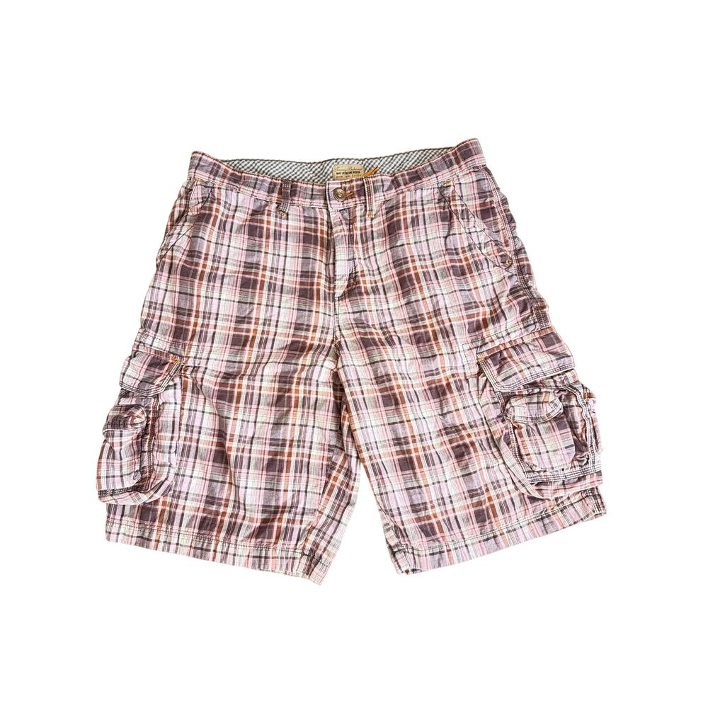 Tommy Bahama Plaid Cargo Shorts Size 35 Men Shorts